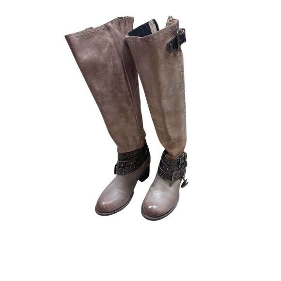 Like New with Box Freebird Women's Cleo Taupe Leather Boots Size 9 - Picture 7 of 9